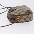 GUCCI GG Supreme Web Sherry Line Bag PVC Beige Gold 156 02 066 Auth BA15124-4