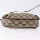 GUCCI GG Supreme Web Sherry Line Bag PVC Beige Gold 156 02 066 Auth BA15124-5