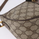 GUCCI GG Supreme Web Sherry Line Bag PVC Beige Gold 02 14 032 Auth BA15126-10