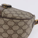 GUCCI GG Supreme Web Sherry Line Bag PVC Beige Gold 02 14 032 Auth BA15126-11