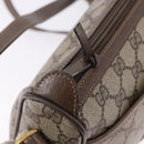 GUCCI GG Supreme Web Sherry Line Bag PVC Beige Gold 02 14 032 Auth BA15126-15