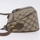 GUCCI GG Supreme Web Sherry Line Bag PVC Beige Gold 02 14 032 Auth BA15126-5