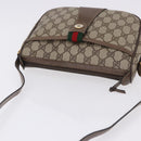 GUCCI GG Supreme Web Sherry Line Bag PVC Beige Gold 02 14 032 Auth BA15126-6
