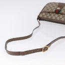 GUCCI GG Supreme Web Sherry Line Bag PVC Beige Gold 02 14 032 Auth BA15126-7