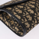 Christian Dior Trotter Canvas Shoulder Bag Navy Gold Auth BA15128-12