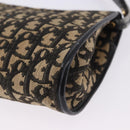 Christian Dior Trotter Canvas Shoulder Bag Navy Gold Auth BA15128-15