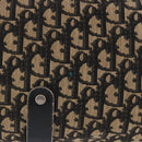 Christian Dior Trotter Canvas Shoulder Bag Navy Gold Auth BA15128-4