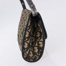 Christian Dior Trotter Canvas Shoulder Bag Navy Gold Auth BA15128-6