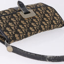 Christian Dior Trotter Canvas Shoulder Bag Navy Gold Auth BA15128-7