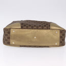 GUCCI GG Canvas Princie Tote Bag Brown Gold 163805 Auth BA15130-10