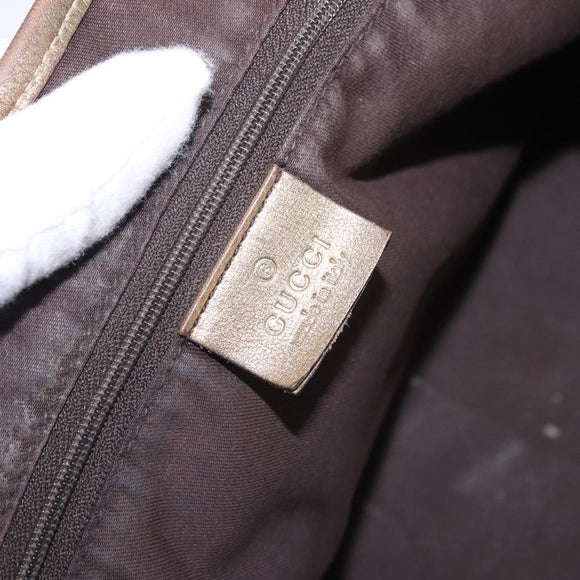 GUCCI GG Canvas Princie Tote Bag Brown Gold 163805 Auth BA15130