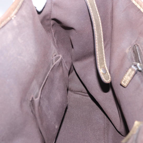 GUCCI GG Canvas Princie Tote Bag Brown Gold 163805 Auth BA15130
