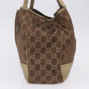 GUCCI GG Canvas Princie Tote Bag Brown Gold 163805 Auth BA15130-5