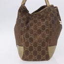 GUCCI GG Canvas Princie Tote Bag Brown Gold 163805 Auth BA15130-6