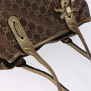 GUCCI GG Canvas Princie Tote Bag Brown Gold 163805 Auth BA15130-7