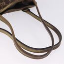 GUCCI GG Canvas Princie Tote Bag Brown Gold 163805 Auth BA15130-8