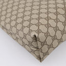 GUCCI GG Supreme Web Sherry Line Tote Bag PVC Beige Gold 39 02 003 Auth BA15137-16