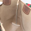 GUCCI GG Supreme Web Sherry Line Tote Bag PVC Beige Gold 39 02 003 Auth BA15137-18