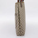 GUCCI GG Supreme Web Sherry Line Tote Bag PVC Beige Gold 39 02 003 Auth BA15137-4