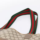GUCCI GG Supreme Web Sherry Line Tote Bag PVC Beige Gold 39 02 003 Auth BA15137-8