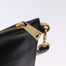 VERSACE Clutch Bag Leather Black Gold Auth BA15138A-14