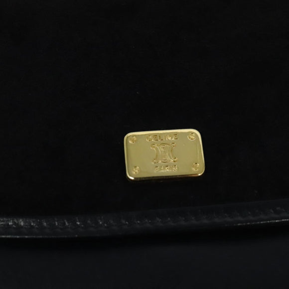 CELINE Shoulder Bag Suede Navy Auth BA1514