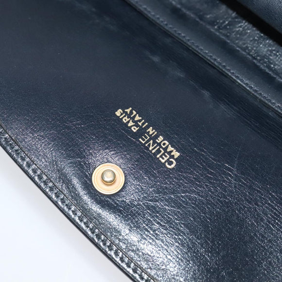 CELINE Shoulder Bag Suede Navy Auth BA1514