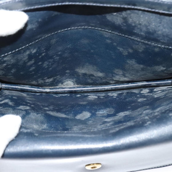 CELINE Shoulder Bag Suede Navy Auth BA1514