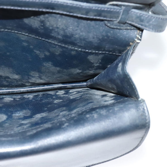 CELINE Shoulder Bag Suede Navy Auth BA1514