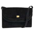 CELINE Shoulder Bag Suede Navy Auth BA1514-1