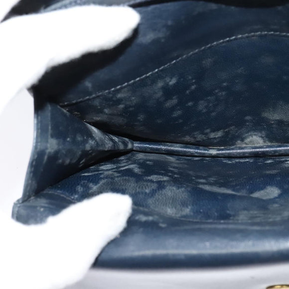 CELINE Shoulder Bag Suede Navy Auth BA1514