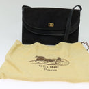 CELINE Shoulder Bag Suede Navy Auth BA1514-12