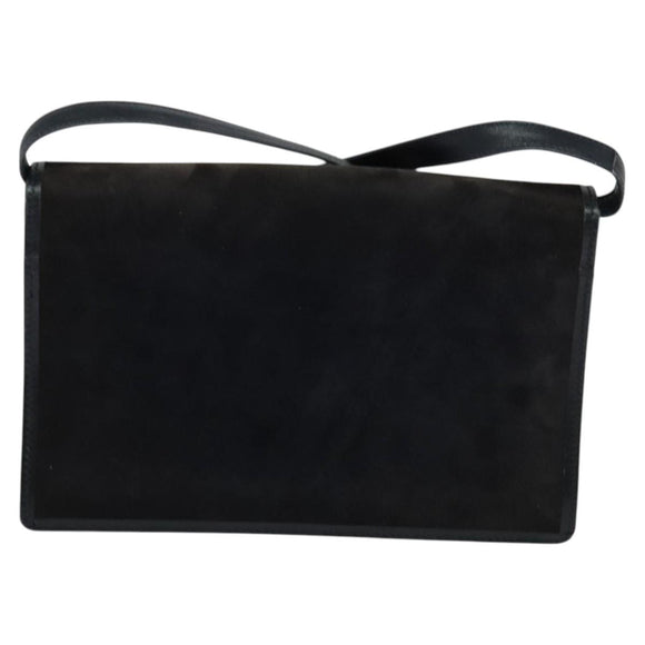 CELINE Shoulder Bag Suede Navy Auth BA1514