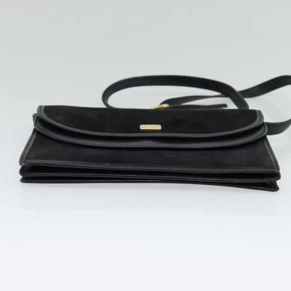CELINE Shoulder Bag Suede Navy Auth BA1514