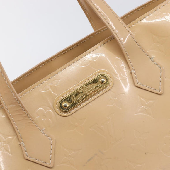 LOUIS VUITTON Monogram Vernis Wilshire PM Rose Flow lantern M91642 Auth BA15141
