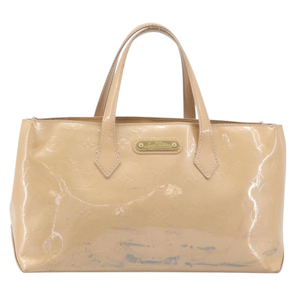 LOUIS VUITTON Monogram Vernis Wilshire PM Rose Flow lantern M91642 Auth BA15141