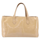 LOUIS VUITTON Monogram Vernis Wilshire PM Rose Flow lantern M91642 Auth BA15141-2