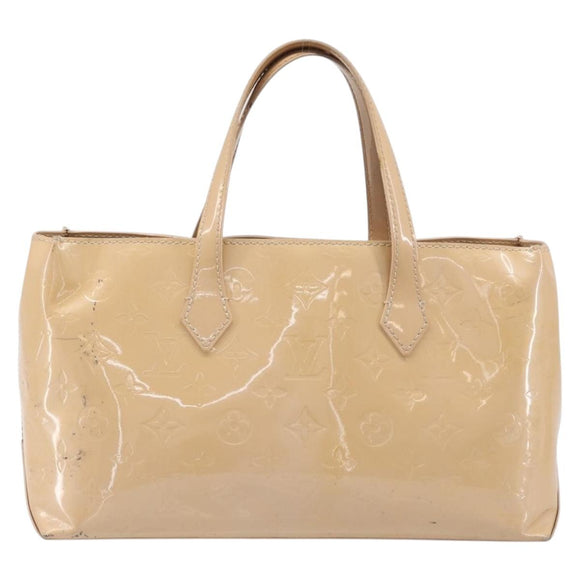 LOUIS VUITTON Monogram Vernis Wilshire PM Rose Flow lantern M91642 Auth BA15141
