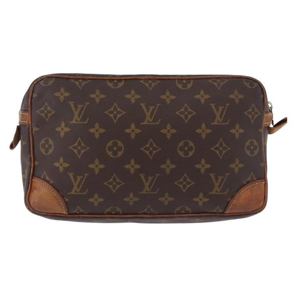 LOUIS VUITTON Monogram Compiegne 28 Clutch Bag M51845 LV Auth BA15142