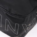 CHANEL Sports Line Shoulder Bag PVC Canvas Black Silver CC Auth BA15143-15