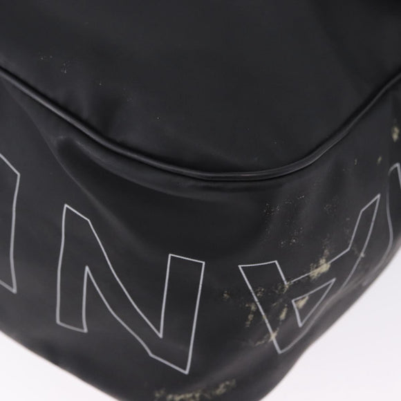 CHANEL Sports Line Shoulder Bag PVC Canvas Black Silver CC Auth BA15143