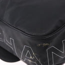 CHANEL Sports Line Shoulder Bag PVC Canvas Black Silver CC Auth BA15143-16
