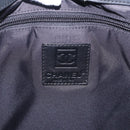 CHANEL Sports Line Shoulder Bag PVC Canvas Black Silver CC Auth BA15143-19