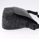 CHANEL Sports Line Shoulder Bag PVC Canvas Black Silver CC Auth BA15143-4