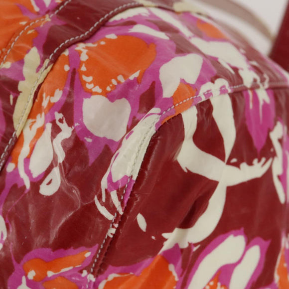 CHANEL High Summer Line Tote Bag PVC Canvas Red CC Auth BA15144