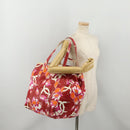 CHANEL High Summer Line Tote Bag PVC Canvas Red CC Auth BA15144-25