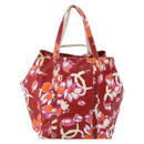 CHANEL High Summer Line Tote Bag PVC Canvas Red CC Auth BA15144-2