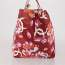 CHANEL High Summer Line Tote Bag PVC Canvas Red CC Auth BA15144-4