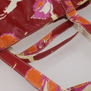 CHANEL High Summer Line Tote Bag PVC Canvas Red CC Auth BA15144-8