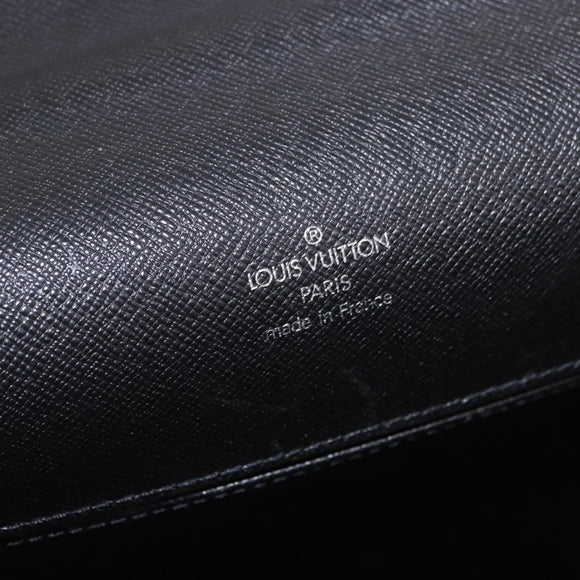 LOUIS VUITTON Taiga Porte Documents Angara Briefcase Ardoise M30772 Auth BA15145
